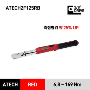 ATECH2F125RB 3/8&quot; Drive TechAngle® Flex-Head Torque Wrench, Red (5-125 ft-lb) (6.8-169 Nm) 스냅온 3/8&quot; 드라이브 신형 디지털 앵글 토크렌치 토르크렌치 레드