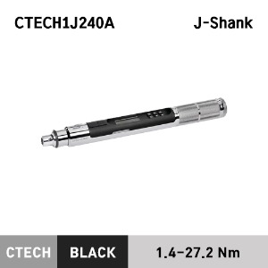 CTECH1J240A Interchangable Head J-Shank ControlTech® Industrial Torque Wrench (1–20 ft-lb) (1.4-27.2 Nm) 스냅온 산업용 헤드교환식 디지털 토크렌치 토르크렌치 (J-Shank)