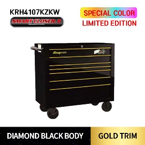 KRH4107KZKW 40&quot; Seven-Drawer Single Bank Heritage Series Roll Cab Limited Edition(DIAMOND BLACK / GOLD) 스냅온 헤리티지 시리즈 리미티드 에디션 40&quot; 싱글 뱅크 7도어 툴박스 (다이아몬드블랙/골드)
