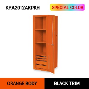 KRA2012AKPKH 16&quot; Four-Drawer Heritage Series Locker (Orange/Black) 스냅온 헤리티지 시리즈 16인치 4서랍 사이드 라커 (오렌지/블랙) / 대응모델 : KRA4107, KRA4800, KRA4813, KRA4109, KRA3107, KRA3800, KRA5213, KRA5319